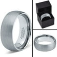thumbnail image 5 of Charming Jewelers Tungsten Wedding Band Ring 7mm for Men Women Comfort Fit Domed Round Brushed Lifetime Guarantee 11, 5 of 5