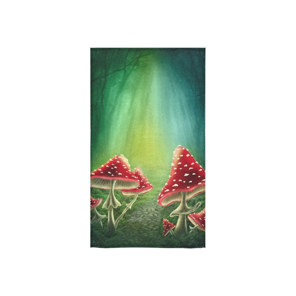 MKHERT Dark Forest With Mushrooms Bath Towel Hand Towel Shower Towel Washcloth 16x28 inch