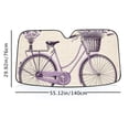 thumbnail image 4 of Awypu Bicycle Violet Purple Bike with Lavender Flowers Bouquet in Basket Retro Decorative Car Sun Shade 55.12*29.92 in, 4 of 7