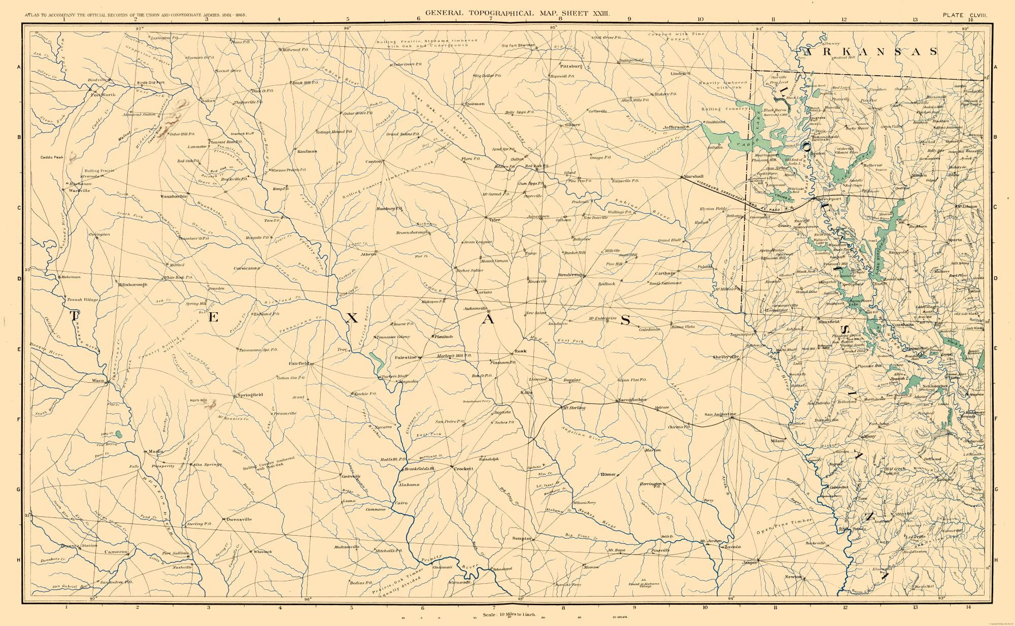 Texas North East - Bien 1895 - 23.00 x 37.32 - Matte Art Paper