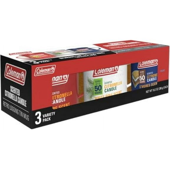 Coleman Scented Citronella Mug Candle 3 Pack