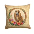 thumbnail image 2 of Afghan Hound and Flowers Fabric Decorative Pillow 14 in x 14 in, 2 of 2