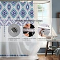 thumbnail image 3 of Aztec Shower Curtain,Southwestern Bathroom Shower Curtains Sets with 12 Hooks,Blue and Teal Boho Tribal Geometry Bath Curtain 72x72in,Waterproof Fabric, 3 of 6