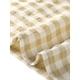 thumbnail image 5 of INSPIRAR CHIC Blusas de Cuello Redondo de Manga Corta con Volantes para Mujeres, Estilo Vintage de Gingham, Color Amarillo Pálido, Talla M, 5 of 6