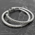 thumbnail image 7 of PERZOE 4.5Cm Full Diamond Large Hoop Earrings Versatile Earrings, 7 of 7