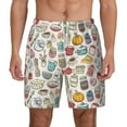 thumbnail image 2 of Picia Cooking Utensils pattern Mens Swim Trunks with Compression Liner Stretch Beach Shorts Quick Dry with Zipper Pockets No-Chafing Board Shorts-X-Large, 2 of 9