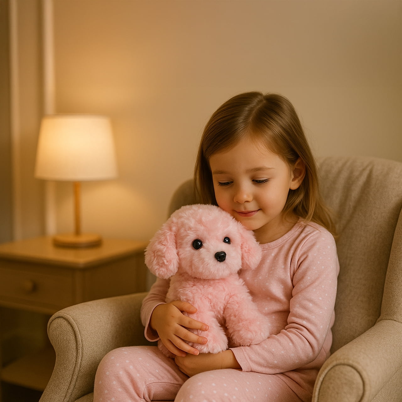 Weigedu Pink Puppy Dog Stuffed Animal Plush Toy, 12.6 Inches