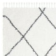 thumbnail image 2 of SAFAVIEH Moroccan Fringe Alastar Geometric Shag Area Rug, Ivory/Grey, 5'3" x 7'6", 2 of 3