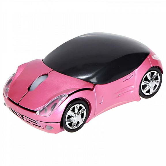 GJX 2.4Ghz 1200Dpi Car-Shape Wireless Optical Mouse Usb Scroll Mice for Pc Tablet Laptop Computer Pink Wireless Mouse