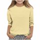 thumbnail image 2 of Blusa de poliéster para mujer, cuello redondo, manga 3/4, color liso, a la moda para niños, 2 of 5