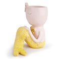 thumbnail image 4 of Succulent Planter with Drainage Mermaid Small Plant Cactus Flower Pot Flower Pot Yellow, 4 of 9