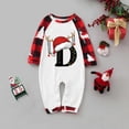 thumbnail image 2 of Odeerbi Christmas Pajamas for Family Holiday Long Sleeve Initial Name Family Christmas Pajamas Matching Sets Baby Printed Home Wear Two-Piece Sleepwear Xmas Family Matching PJs Set Red, 2 of 7
