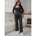 thumbnail image 6 of DARING DIVA Women's Maternity Elastic Waist Drawstring Over Belly Pants S Black, 6 of 8