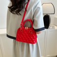 thumbnail image 4 of Bolsa De Hombro Bolso de mano para mujer, bolso de mano de piel sintética, bolso de mano sencillo y elegante, bandolera (rojo), 4 of 7