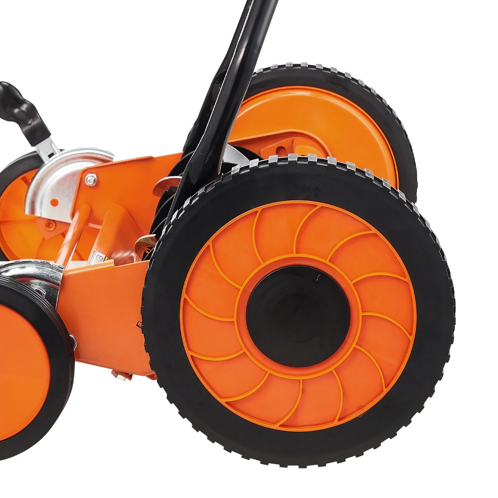 18-Inch 5-Blade Manual Push Reel Lawn Mower with Grass Catcher, Adjustable Cutting Height Walk-Behind Mower