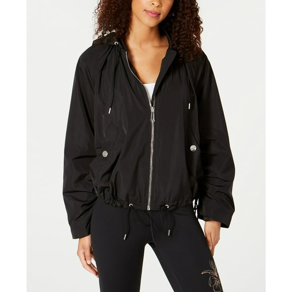 Calvin Klein Womens Performance Bell-Sleeve Swing Hoodie,Black,XL