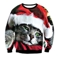 thumbnail image 3 of Suéter navideño unisex para hombre y mujer, suéter navideño feo con estampado 3D, patrón divertido de monstruo para vacaciones, ropa navideña para otoño e invierno, 3 of 5