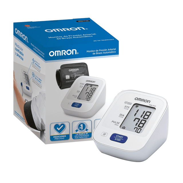 Monitor De Presión Arterial Digital De Brazo Omron Hem-7122 Omron MEDICIONES PRECISAS , COMPATIBILIDAD CON APP