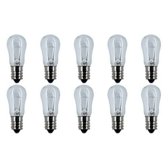 CEC Industries #6S6 24V Bulbs, 24 V, 6 W, E12 Base, S-6 shape (Box of 10)