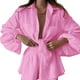 thumbnail image 1 of Txlixc Traje de mujer, camisa de manga larga con solapa + pantalones cortos de cintura alta Txlixc moda, 1 of 7