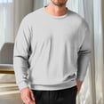 thumbnail image 5 of Men's Long Sleeve Ribbed Knit Shirts Crew Neck Pullover Tops Regular Fit Stretchy Sweatshirt Lightweight Sweater, 5 of 6