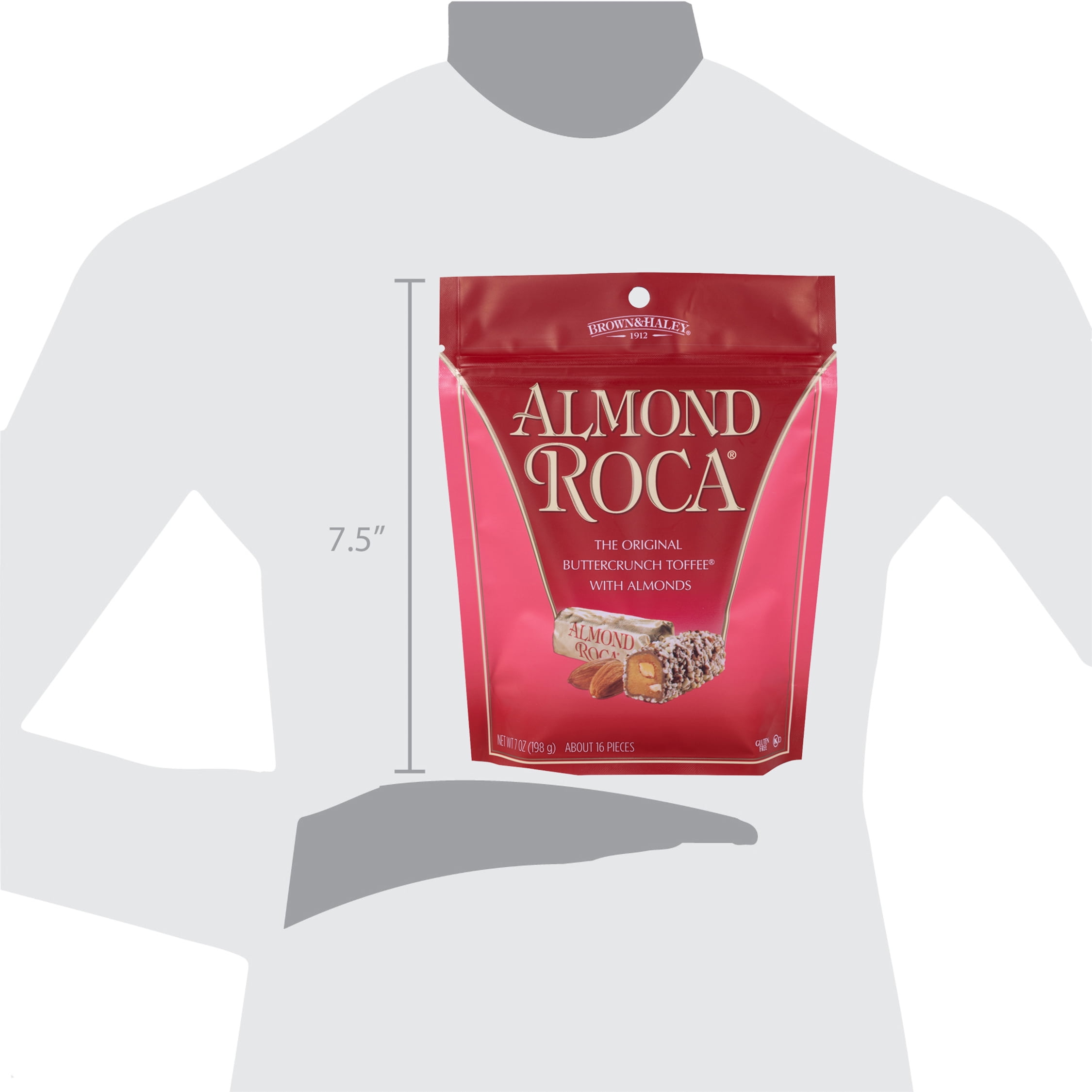 Brown & Haley Almond Roca The Original Buttercrunch Toffee with Almonds, 7 oz