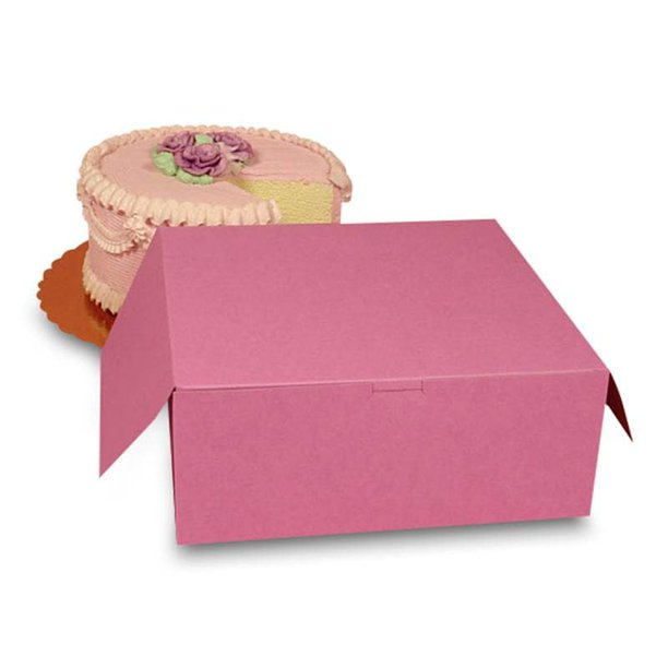 Premium Pink Bakery Box Quantity 150 Width 10" by Paper Mart