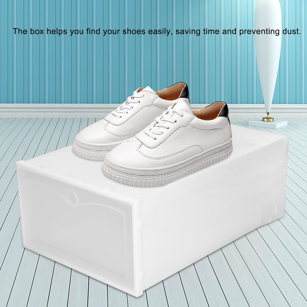 OTVIAP 2 Pcs Clear Plastic Shoe Storage Tidy Organizer Box , Clear