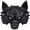 Black, variant on Jiibva Werewolf Half Face Mask PU Foam Animal Wolf Snout Black 26x25x5cm