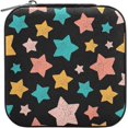 thumbnail image 2 of Leather Jewelry Box Colorful Stars Portable Mini Jewelry Storage Bag for Travel, Small Ring Case Earrings Organizer Necklaces Box for Women Girls Women Gifts, 2 of 7