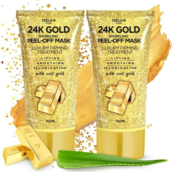 Mascarilla facial Azure 24K Gold Reafirmante con ácido hialurónico y colágeno