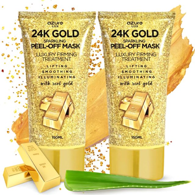 Mascarilla facial Azure 24K Gold Reafirmante con ácido hialurónico y colágeno