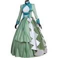 thumbnail image 3 of Mina Harker Green Victorian Bustle Gown - Elegant Ladies' Formal Dress, 3 of 9