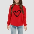 thumbnail image 2 of kamemir Girls Long Sleeve Shirts Casual Crew Neck Lace Loose Blouse Tops(Red,18-24 Months), 2 of 6
