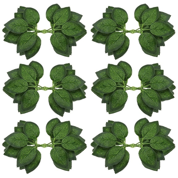 Artificial Leaves for Roses Decorations - 36 Silk Flowers Leaf