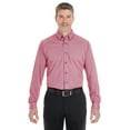 thumbnail image 1 of Camisa de hombre de mezcla central de algodón jaspeado con botones BURGUNDY HEATHER 3XL Devon & Jones DG230, 1 of 1
