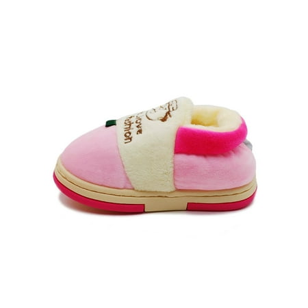 

Kesitin Girls Home Shoes Slip On House Slippers Fuzzy Plush Slipper Lightweight Casual Flats Indoor Fluffy Warm Shoe Pink Style A 6C