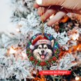 thumbnail image 2 of Alaskan Malamute Ornament for Xmas 2025, Personalized Alaskan Malamute Dog Stained Glass Style Ornaments, Alaskan Malamute Wearing Christmas Hat Ornament, Gift for Alaskan Malamute Lover Dad Mom, 2 of 7