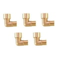 thumbnail image 5 of 5Pcs Brass Pipe Fittings,90 Degree Brass Elbow,1/4 Inch Male To 1/4 Female, 5 of 5