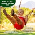 thumbnail image 4 of Acorn Adventures Toddler Swing Seat – Baby Bucket Swing for Outdoor Backyard & Porch, Adjustable Ropes, Easy Install, Weather-Resistant HDPE - Red, 4 of 7