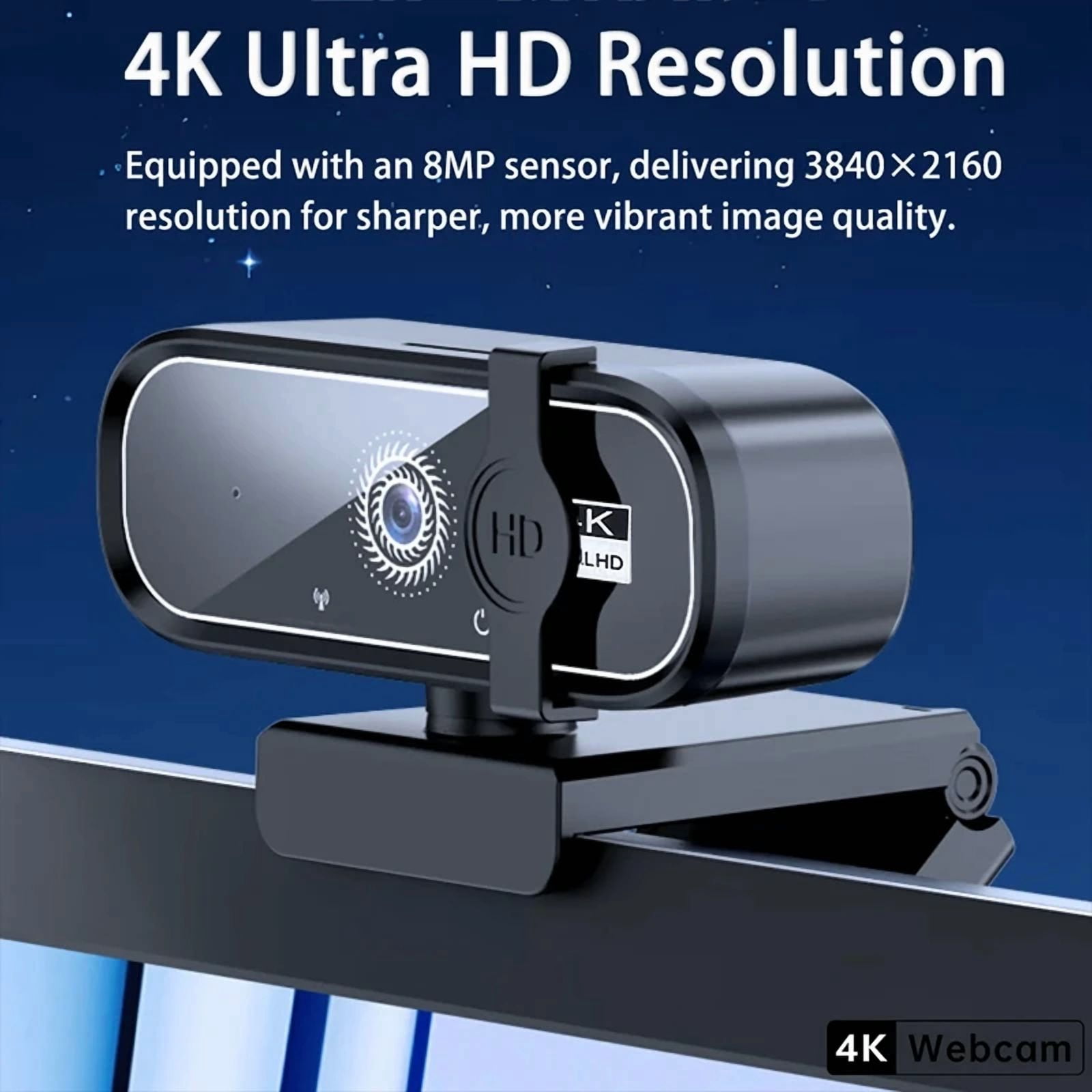 4K HD Mini Webcam With Microphone 2K Full HD Webcam 30fps Autofocus USB Web Cam For Auto  PC Laptop Video Shooting Camera