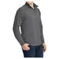 thumbnail image 4 of Yellow Rooster Men's Sport Wick Stretch 1/2 Zip Pullover Charcoal Grey Heather 3XL, 4 of 7