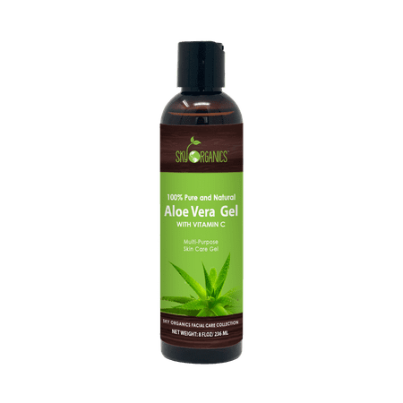 Sky Organics 99.5% Aloe Vera Gel Cold Pressed Natural Plant - Hair & Skin Remedy - 8 (Best Aloe Vera Plant For Skin)