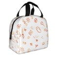 thumbnail image 2 of Reusable Lunch Bag, Insulated Lunch Bag for Women Men - Back to School Doodles Tote Lunch Bag, Picnic School Work Office, 2 of 9