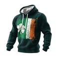 thumbnail image 1 of Wo-Fusoul St. Patrick's Day Hoodie for Men, Printed Pullover with Drawstring and Round Neck, Street Style Top, 1 of 2