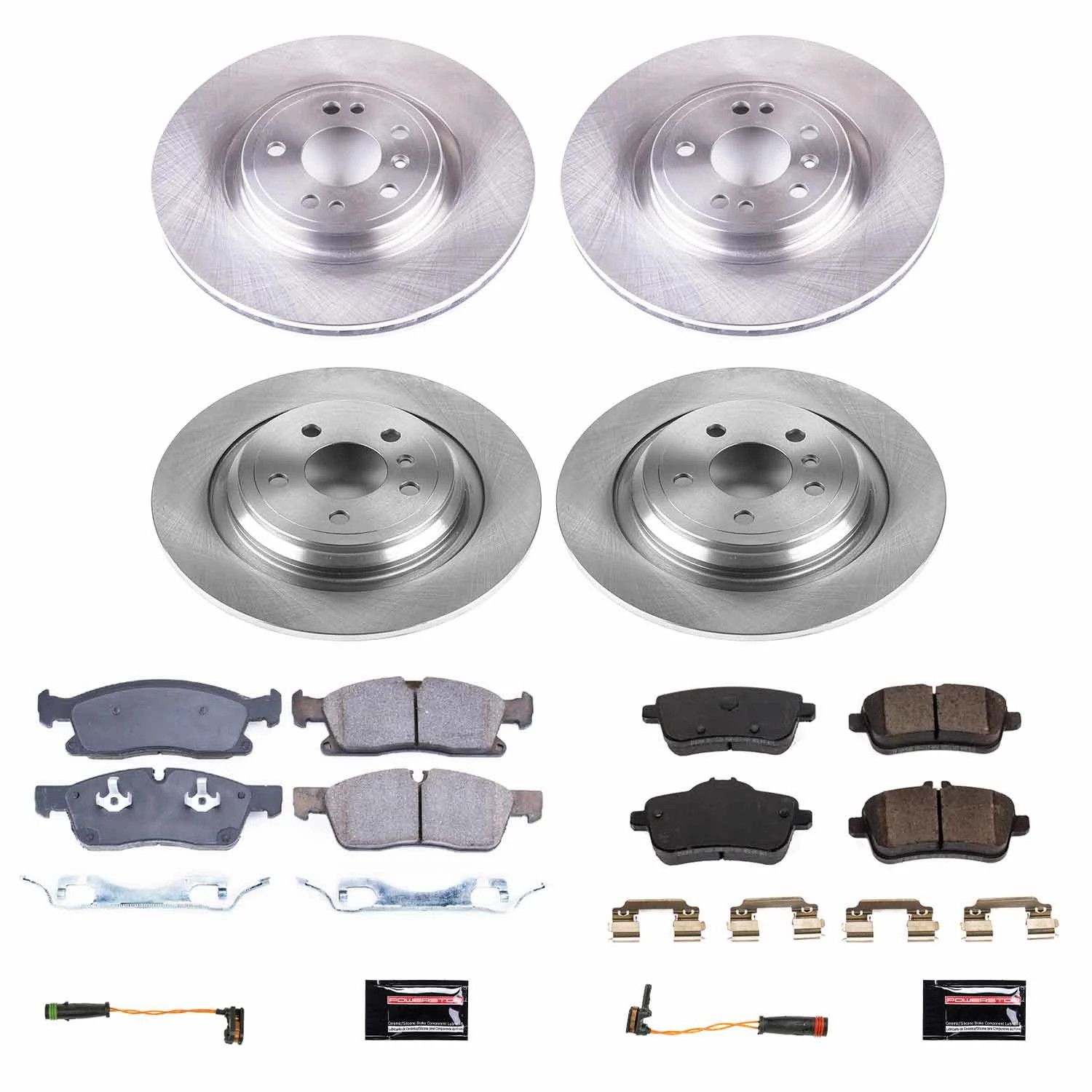 PowerStop Front and Rear Stock Replacement Brake Pad and Rotor Kit Fits: MERCEDES-BENZ Select Models KOE8115