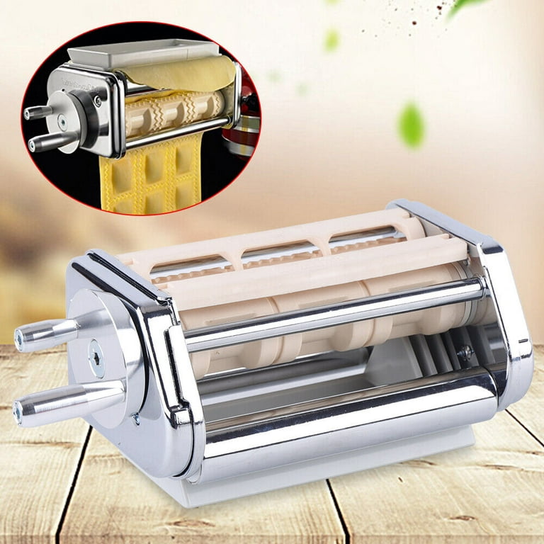 Tohuu Pasta Maker Machine Heavy Duty Stainless Steel Ravioli Attachment  Manual Roller Pasta Machine for Home Kitchen Aid Mixer Attachments security  