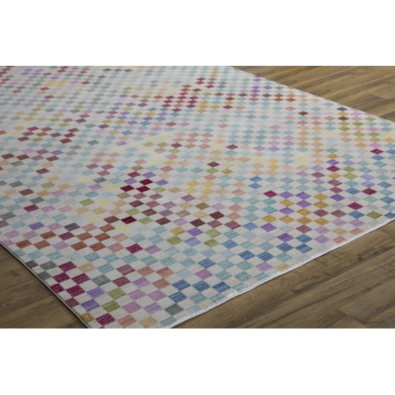 Rugs America Asteria Collection Mosaic AI650A Contemporary Geometric Area Rug 2' x 3'