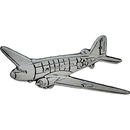 C-47 Dakota Airplane Pin Pewter 1 1/2