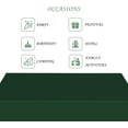 thumbnail image 6 of 60x84 Inch Hunter Green Rectangle Tablecloths Solid Color Heavy Duty Washable Fabric Table Cloth Waterproof Durable Table Cover for Kitchen Party Buffet Home Picnic Wedding Decor, 6 of 7